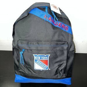 Vintage New York Rangers Backpack Bag‎ Black NHL Nasco Embroidered